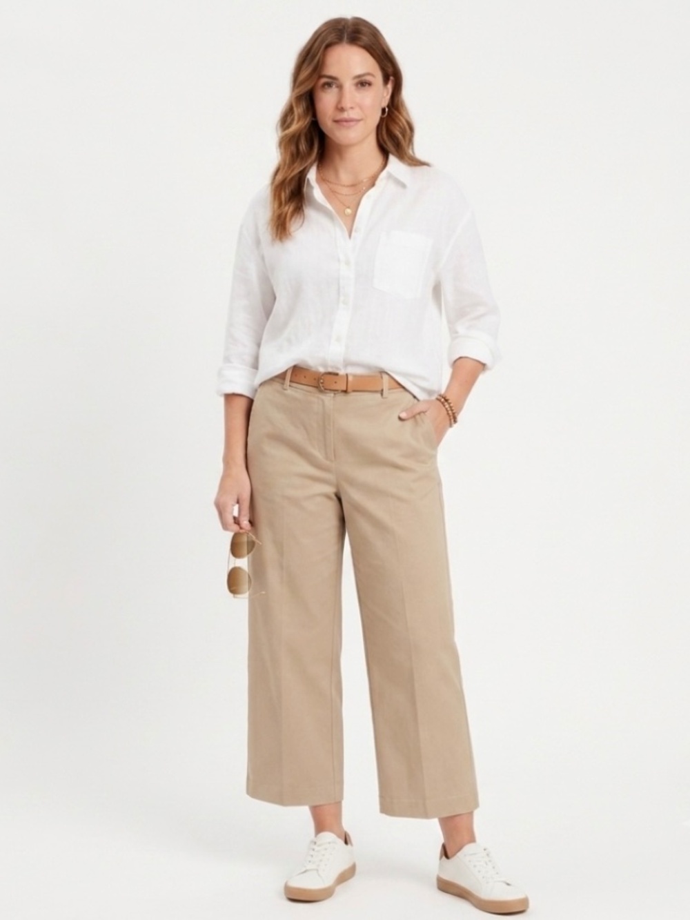 J. Jill Linen Blend Ankle Crop Pants Sz18 Flax Elastic Waist Comfort Capsule NWT